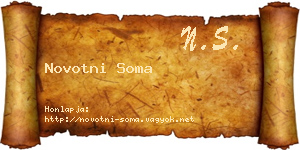 Novotni Soma névjegykártya